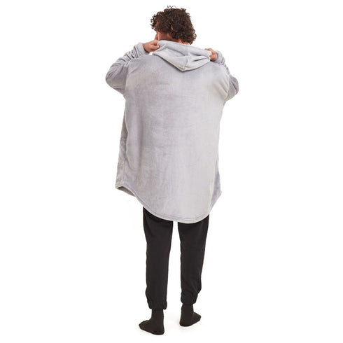 Snuggs Blanket Hoodie Light grey Dog Pocket